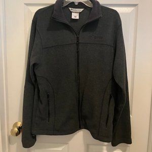 Gray Men's Columbia Fleece Zip Jacket M